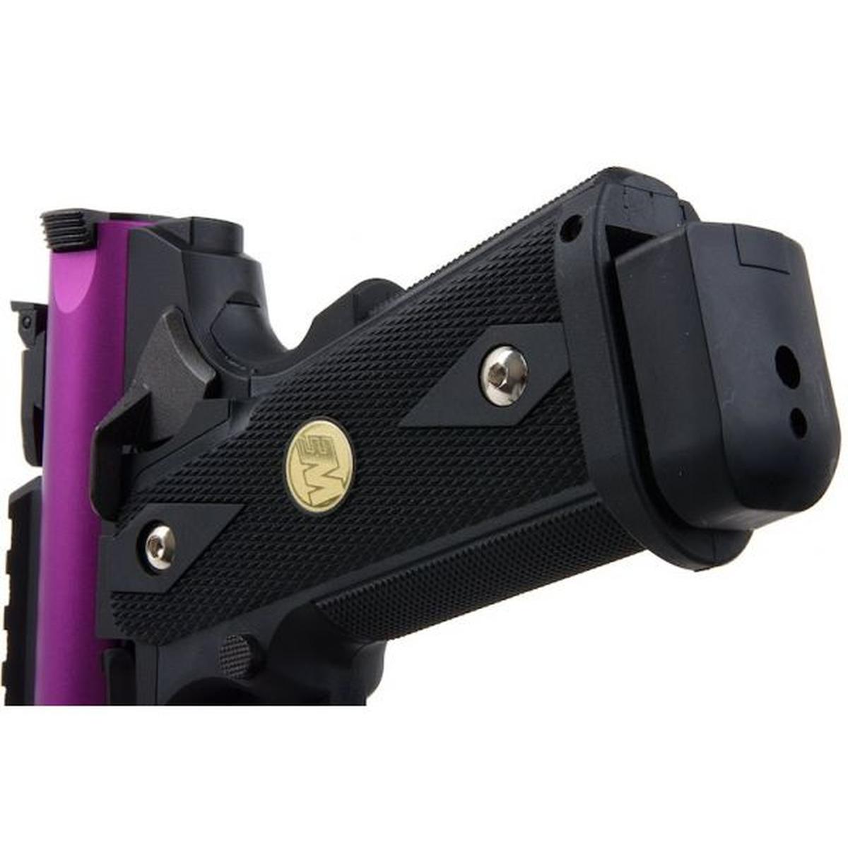 WE-TECH ハイキャパ 5.1 ギャラクシー タイプ A グリーン ガス エアガン ピストル - パープル スライド K フレーム-AIRSOFT GOGO エアガン・サバゲー用品通販