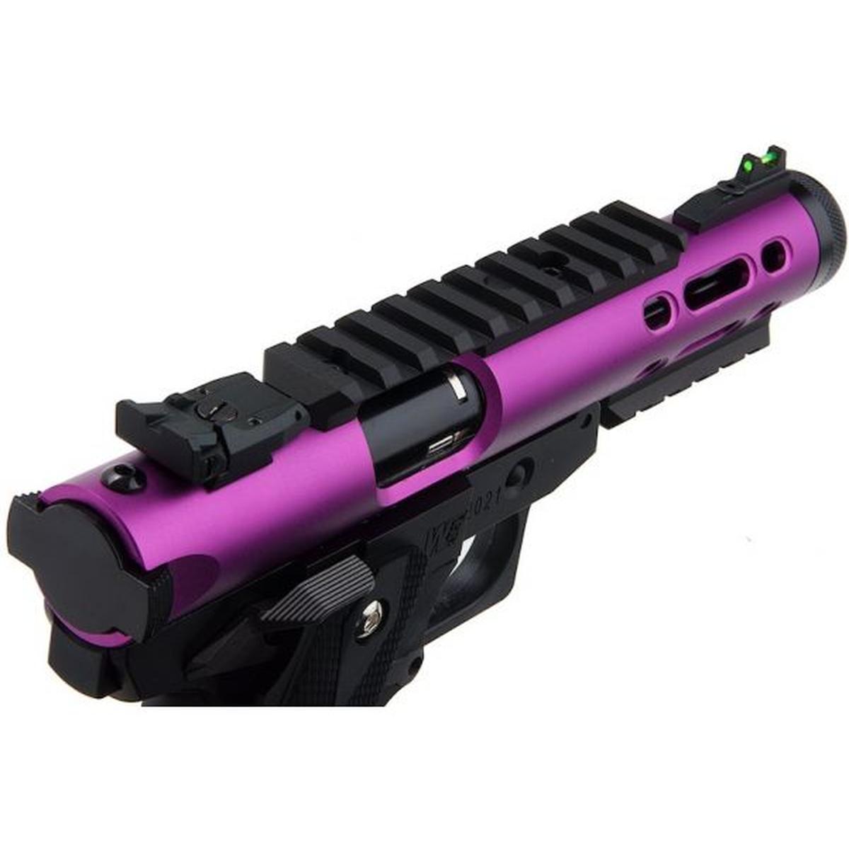 WE-TECH ハイキャパ 5.1 ギャラクシー タイプ A グリーン ガス エアガン ピストル - パープル スライド K フレーム-AIRSOFT GOGO エアガン・サバゲー用品通販