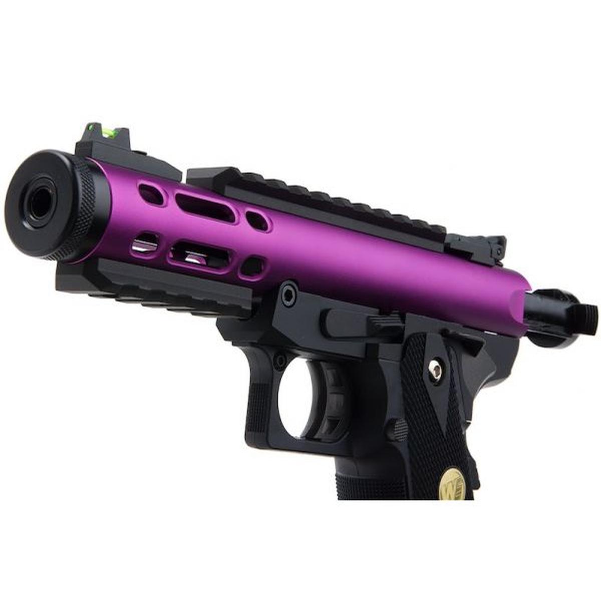 WE-TECH ハイキャパ 5.1 ギャラクシー タイプ A グリーン ガス エアガン ピストル - パープル スライド K フレーム-AIRSOFT GOGO エアガン・サバゲー用品通販