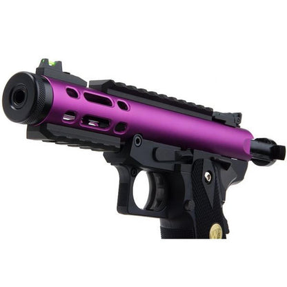 WE-TECH ハイキャパ 5.1 ギャラクシー タイプ A グリーン ガス エアガン ピストル - パープル スライド K フレーム-AIRSOFT GOGO エアガン・サバゲー用品通販