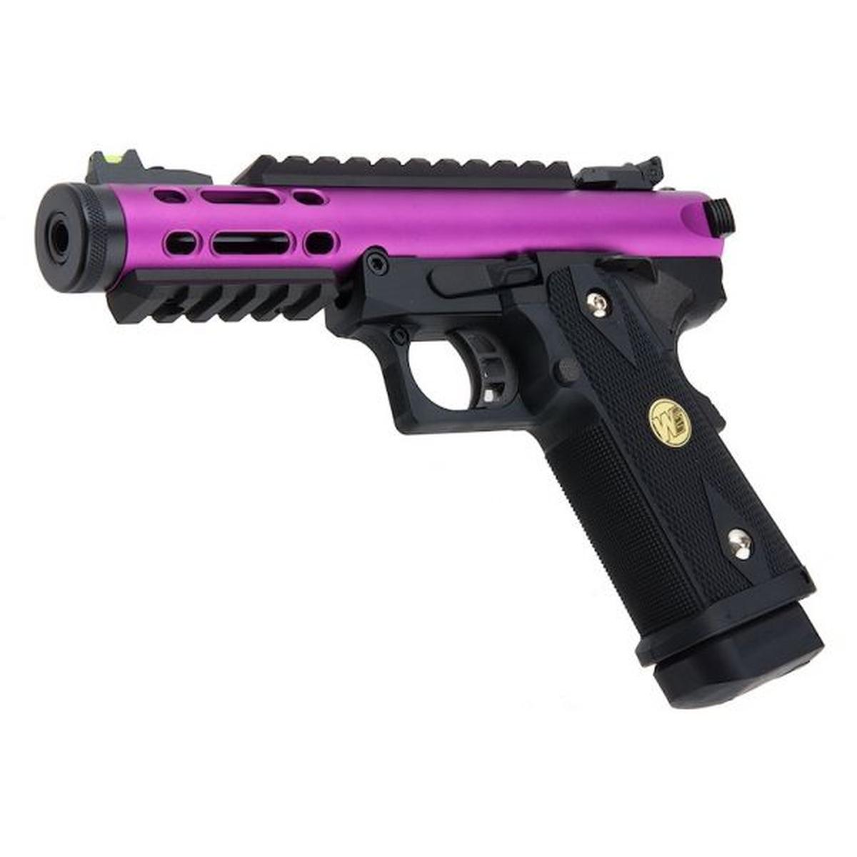 WE-TECH ハイキャパ 5.1 ギャラクシー タイプ A グリーン ガス エアガン ピストル - パープル スライド K フレーム-AIRSOFT GOGO エアガン・サバゲー用品通販