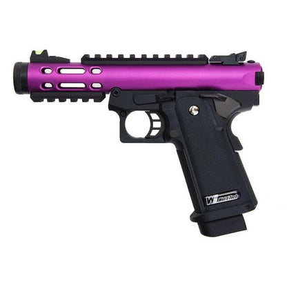 WE-TECH ハイキャパ 5.1 ギャラクシー タイプ A グリーン ガス エアガン ピストル - パープル スライド R フレーム-AIRSOFT GOGO エアガン・サバゲー用品通販