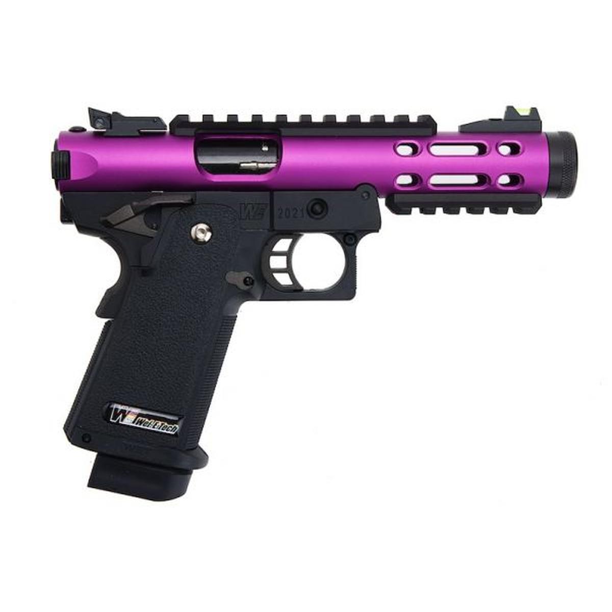 WE-TECH ハイキャパ 5.1 ギャラクシー タイプ A グリーン ガス エアガン ピストル - パープル スライド R フレーム-AIRSOFT GOGO エアガン・サバゲー用品通販