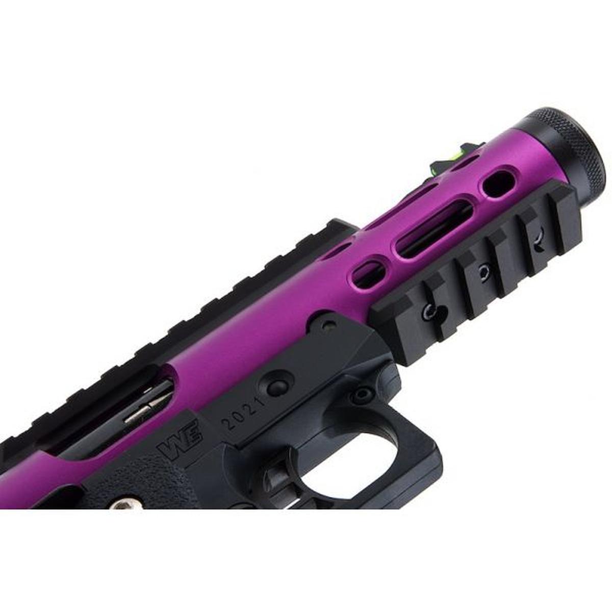 WE-TECH ハイキャパ 5.1 ギャラクシー タイプ A グリーン ガス エアガン ピストル - パープル スライド R フレーム-AIRSOFT GOGO エアガン・サバゲー用品通販