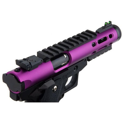 WE-TECH ハイキャパ 5.1 ギャラクシー タイプ A グリーン ガス エアガン ピストル - パープル スライド R フレーム-AIRSOFT GOGO エアガン・サバゲー用品通販