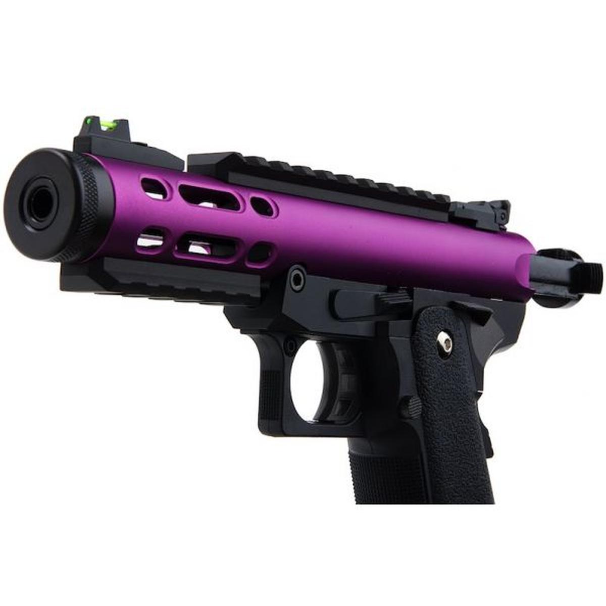 WE-TECH ハイキャパ 5.1 ギャラクシー タイプ A グリーン ガス エアガン ピストル - パープル スライド R フレーム-AIRSOFT GOGO エアガン・サバゲー用品通販