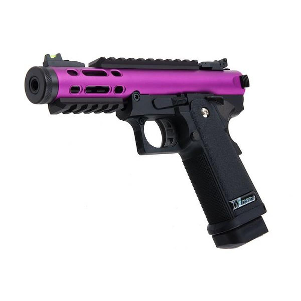 WE-TECH ハイキャパ 5.1 ギャラクシー タイプ A グリーン ガス エアガン ピストル - パープル スライド R フレーム-AIRSOFT GOGO エアガン・サバゲー用品通販