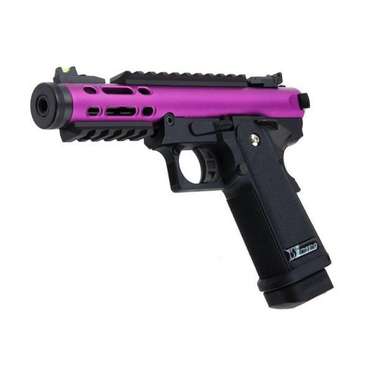 WE-TECH ハイキャパ 5.1 ギャラクシー タイプ A グリーン ガス エアガン ピストル - パープル スライド R フレーム-AIRSOFT GOGO エアガン・サバゲー用品通販