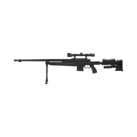 WELL L96 ボルトアクション スナイパーライフル スコープ付き (WELL-4414D) - ブラック-AIRSOFT GOGO エアガン・サバゲー用品通販