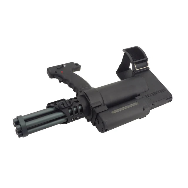 WELL Pro アームマウント式ロータリーミニガン AEG (WELL-WE23-L) - ブラック-AIRSOFT GOGO エアガン・サバゲー用品通販