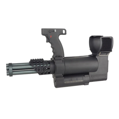 WELL Pro アームマウント式ロータリーミニガン AEG (WELL-WE23-L) - ブラック-AIRSOFT GOGO エアガン・サバゲー用品通販