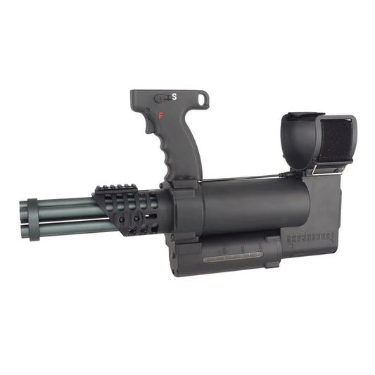 WELL Pro アームマウント式ロータリーミニガン AEG (WELL-WE23-L) - ブラック-AIRSOFT GOGO エアガン・サバゲー用品通販