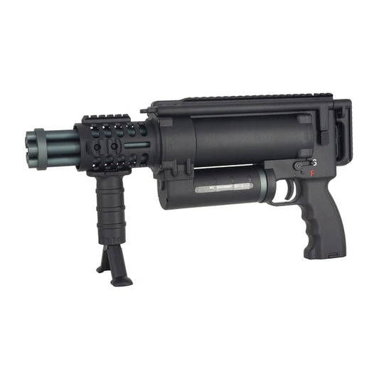 WELL Pro コンパク ロータリー ミニガン AEG (WELL-WE23-MINI) - ブラック-AIRSOFT GOGO エアガン・サバゲー用品通販