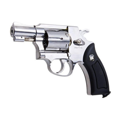 WINGUN エアソフト リボルバー CO2 733 (2 インチ、ブラック グリップ、6MM バージョン) - シルバー-AIRSOFT GOGO エアガン・サバゲー用品通販