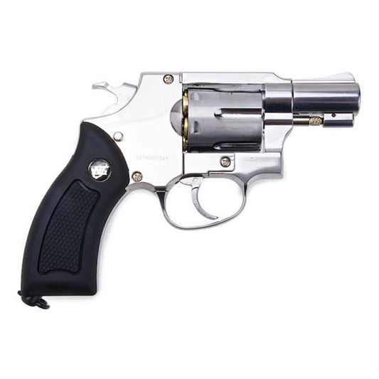 WINGUN エアソフト リボルバー CO2 733 (2 インチ、ブラック グリップ、6MM バージョン) - シルバー-AIRSOFT GOGO エアガン・サバゲー用品通販