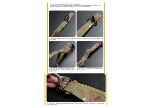 WoSport タクティカルスリング - マットブラック-AIRSOFT GOGO エアガン・サバゲー用品通販