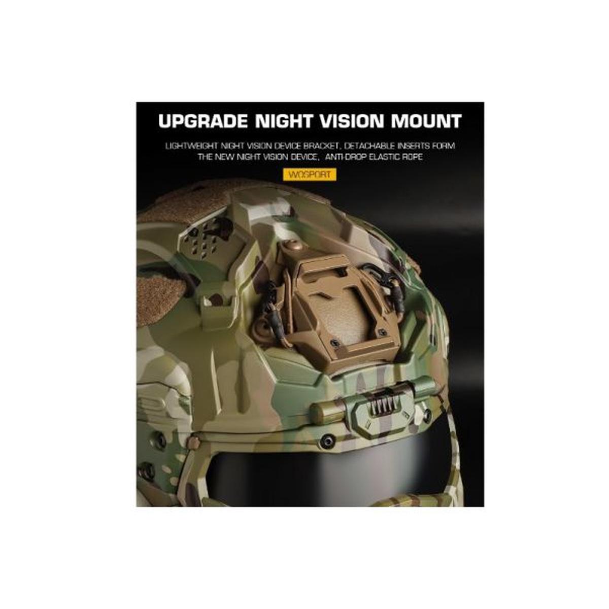 WOSPORT W アサルト ヘルメット II - ブラック-AIRSOFT GOGO エアガン・サバゲー用品通販