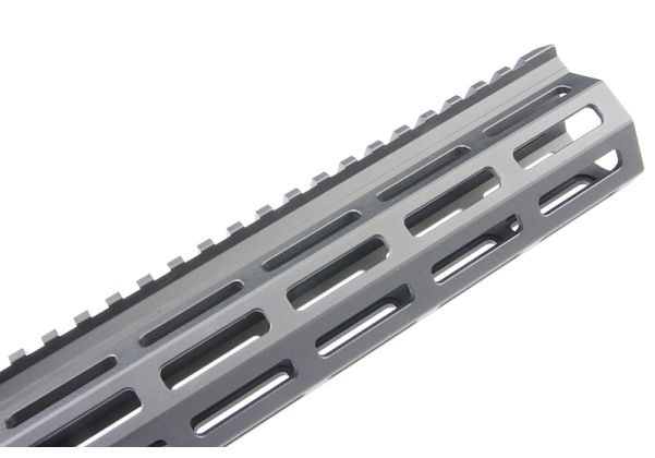 Z-Parts MK16レイル（アルミニウム / アルミ、15インチ、バレルナット付き）GHK M4 GBBRエアソフトガン用 - ブラック-AIRSOFT GOGO エアガン・サバゲー用品通販
