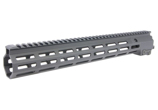Z-Parts MK16レイル（アルミニウム / アルミ、15インチ、バレルナット付き）GHK M4 GBBRエアソフトガン用 - ブラック-AIRSOFT GOGO エアガン・サバゲー用品通販