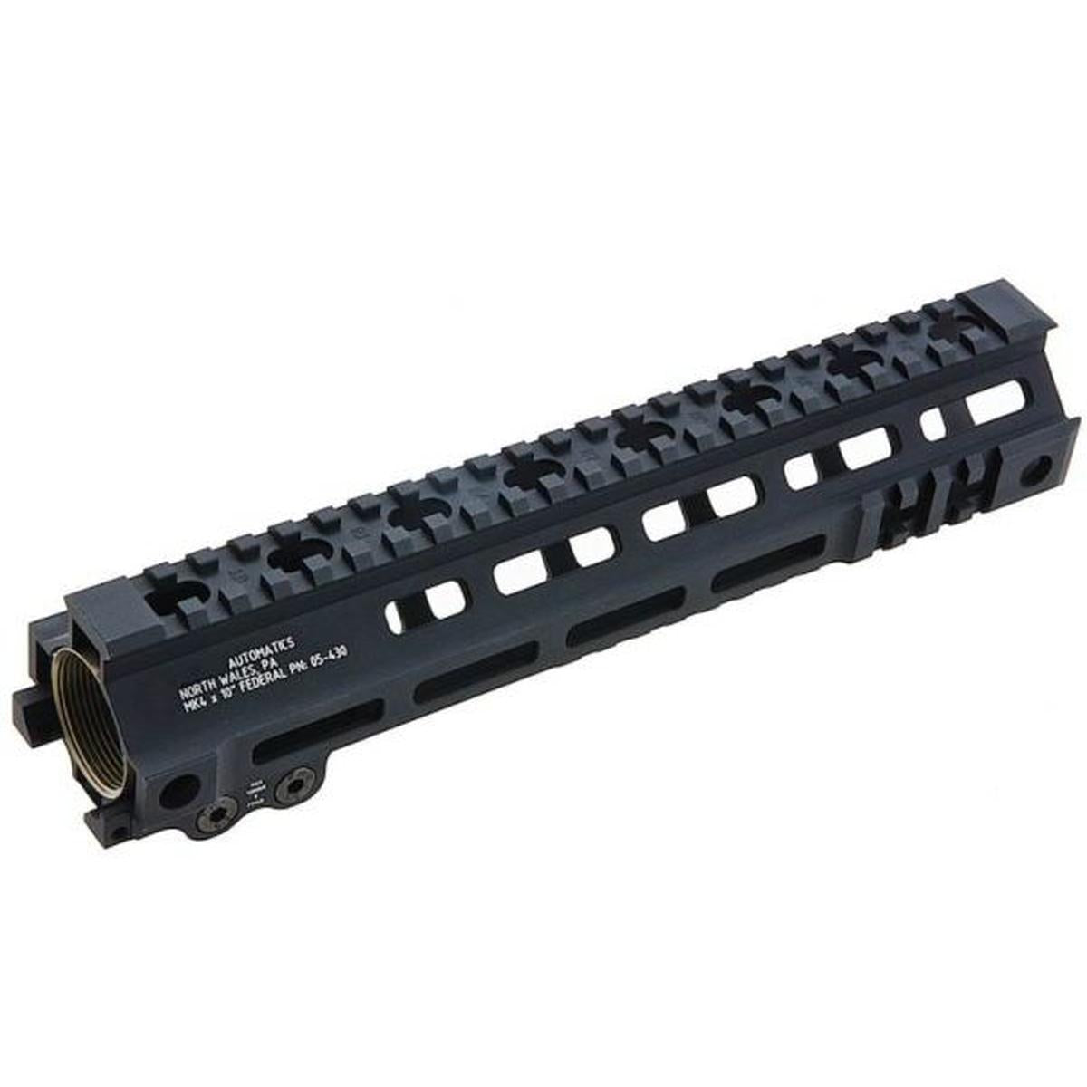 Z-PARTS MK4 レール (アルミニウム、バレルナット付き 10 インチ) GHK M4 GBBR エアガン用 - ブラック-AIRSOFT GOGO エアガン・サバゲー用品通販