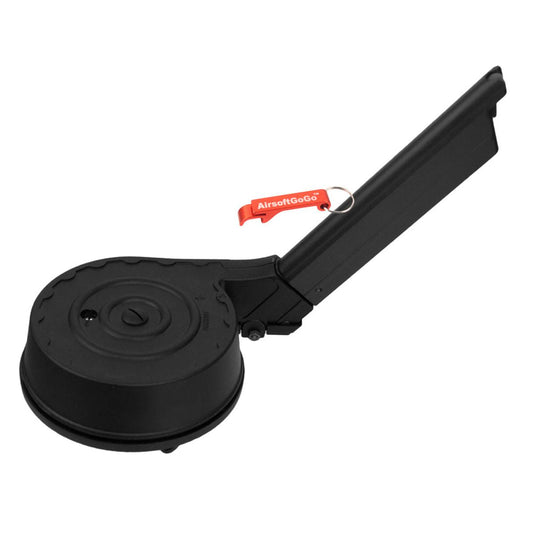 50連 スネイルマガジン ドラムマガジン WE P08 GBB用 (ブラックカラー)-AIRSOFT GOGO エアガン・サバゲー用品通販