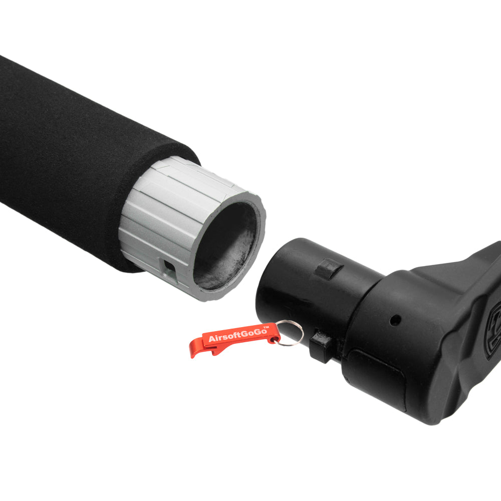 TRON tube stock for APS M4 electric gun (silver)