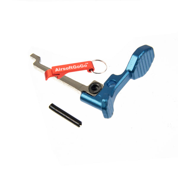 APS bolt release lever for electric gun M4 (blue)