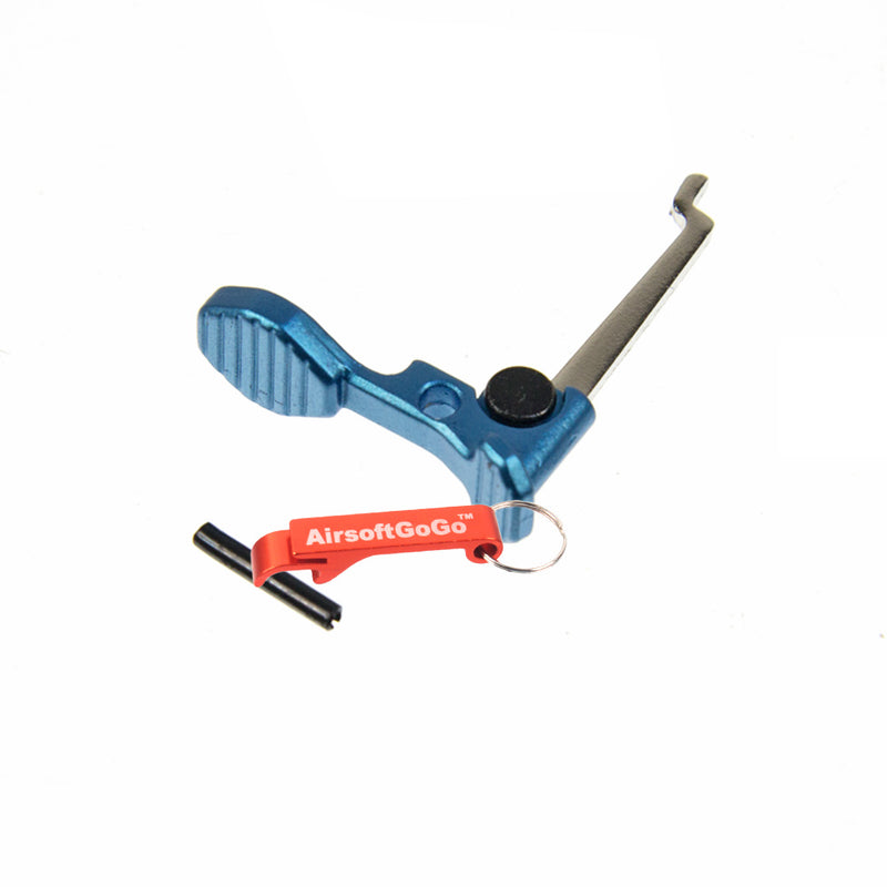 APS bolt release lever for electric gun M4 (blue)