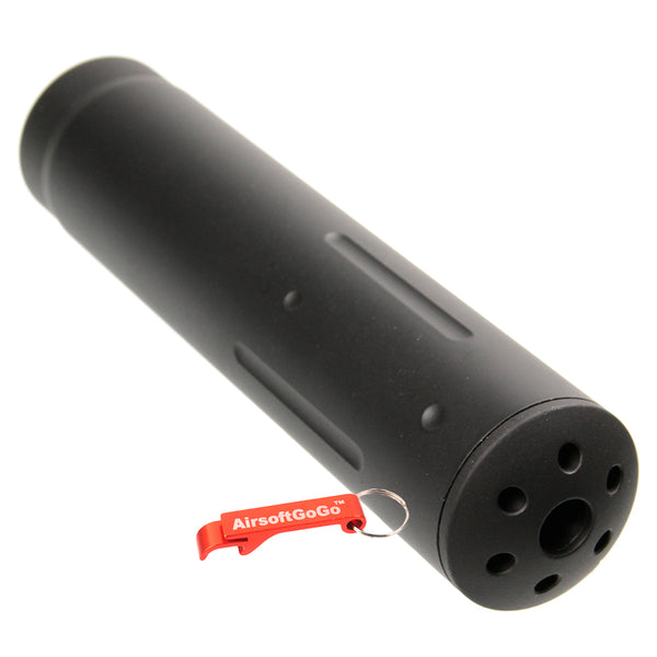 APS 155mm 14mm Reverse Thread Metal Suppressor (Black)