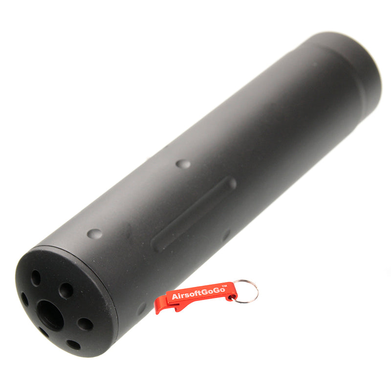 APS 155mm 14mm Reverse Thread Metal Suppressor (Black)