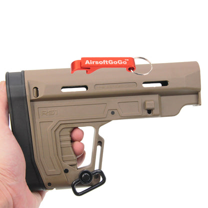 APS RS-1 type stock for electric gun M4 (dark earth color)