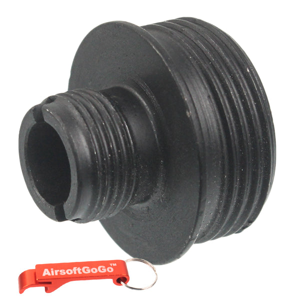 Army Force 14mm reverse screw steel barrel adapter for WELL MB04/MB05 and Maruzen APS2