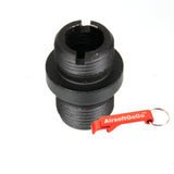 Silencer barrel adapter for electric guns and gas blowback rifles (14mm-reverse thread → 14mm+correct thread)