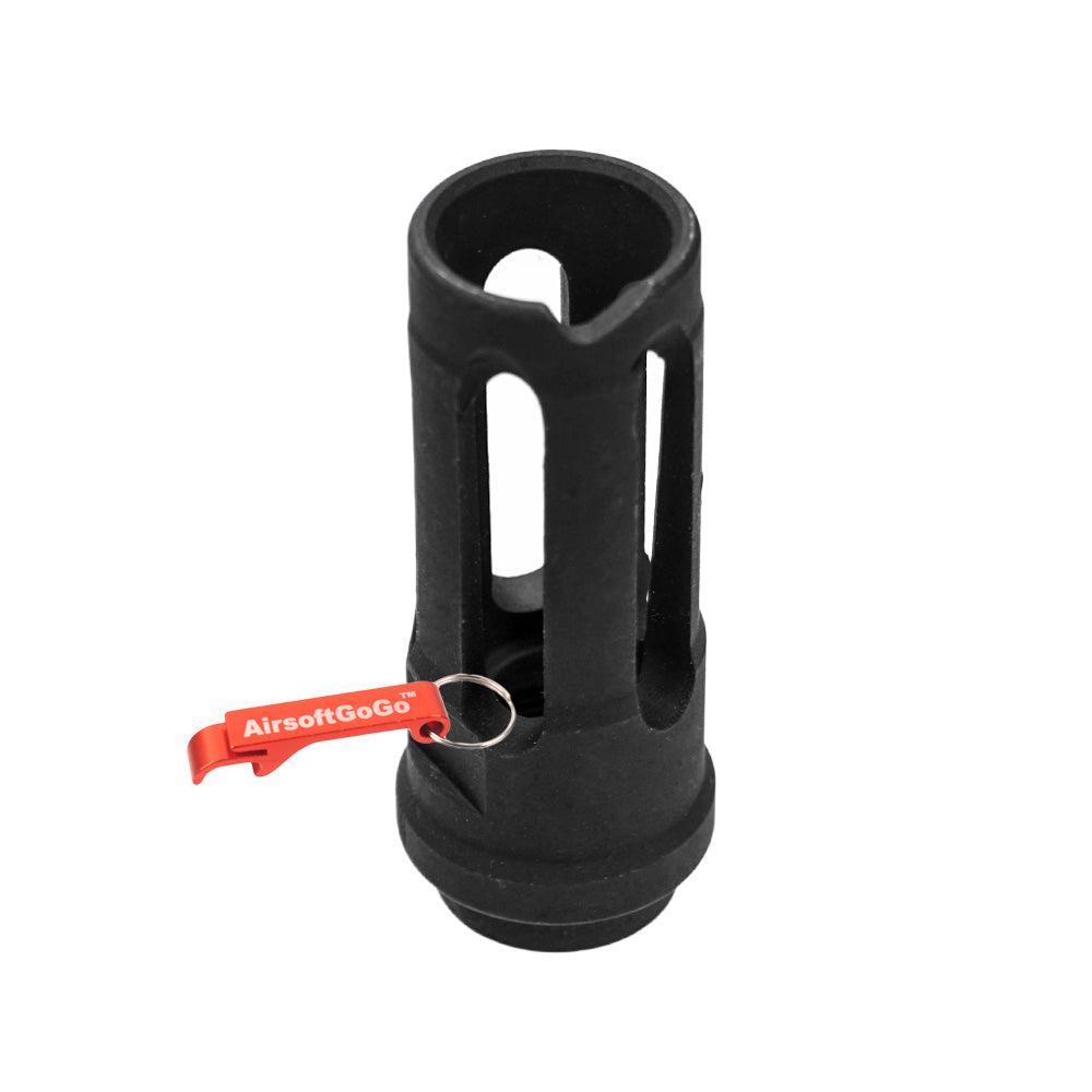 Phantom type 14mm reverse screw steel muzzle brake flash hider for electric guns