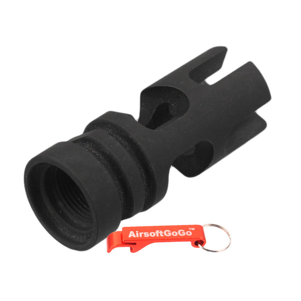 Army Force 556 type flash hider for electric guns and gas blowback rifles (14mm reverse thread)