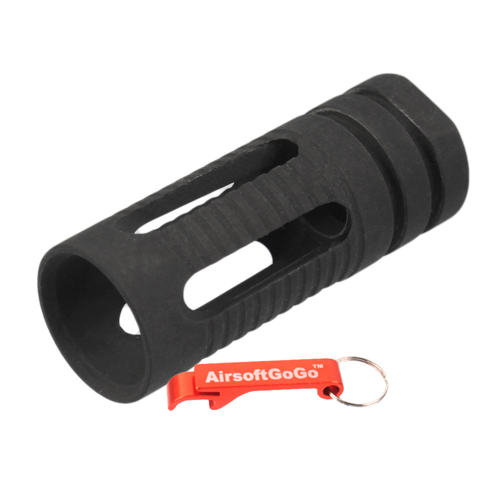 Army Force Phantom type flash hider for electric guns and gas blowback rifles (14mm reverse thread)