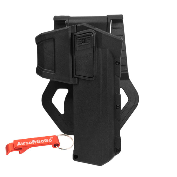 G17/G18/G19 compatible pistol holster for right use (black)