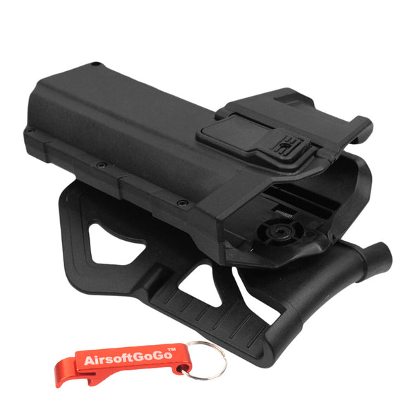 G17/G18/G19 compatible pistol holster for right use (black)
