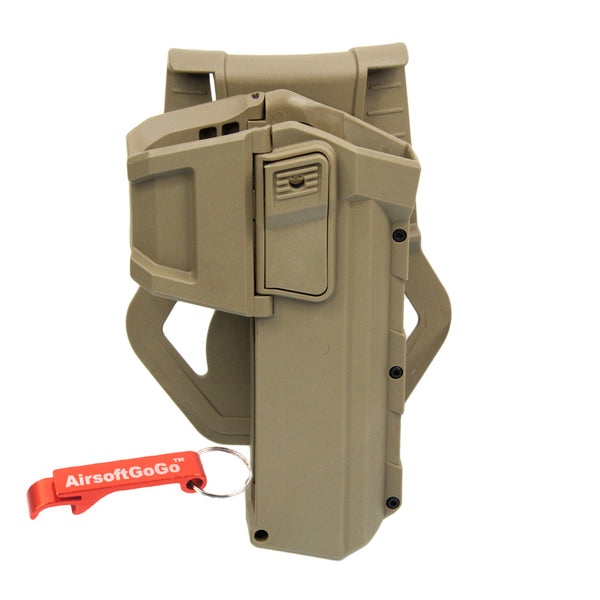 G17/G18/G19 compatible pistol holster for right use (tan color)