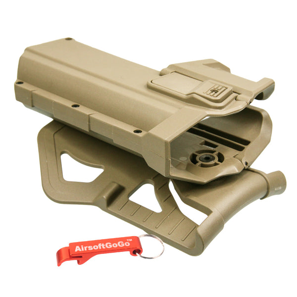 G17/G18/G19 compatible pistol holster for right use (tan color)