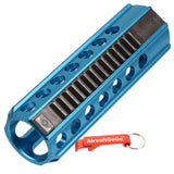 Aluminum piston for electric gun mechanical box Ver.2 and 3 (14 steel teeth, blue)