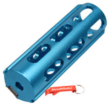 Aluminum piston for electric gun mechanical box Ver.2 and 3 (14 steel teeth, blue)