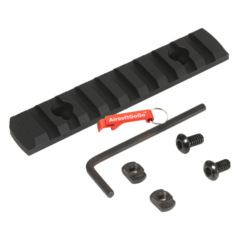 Keymod Handguard Compatible M-LOK Polymer Rail 9 Slots (Black)