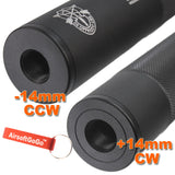 Army Force "SPECIAL FORCE" 14mm normal thread/reverse thread D35 X 198mm (diameter x total length) suppressor