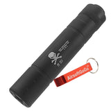 Skull logo type 14mm reverse thread outer barrel compatible suppressor (30 diameter x total length 150mm) for electric guns and gas blowback rifles