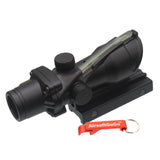 Military Tactical ACOG Style Concentrating Reticle Luminous 1x32 Greent Dot Sight for Electric Gun Rifle