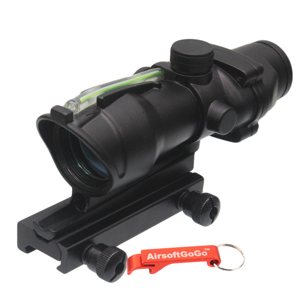 Military Tactical ACOG Style Concentrating Reticle Luminous 1x32 Greent Dot Sight for Electric Gun Rifle