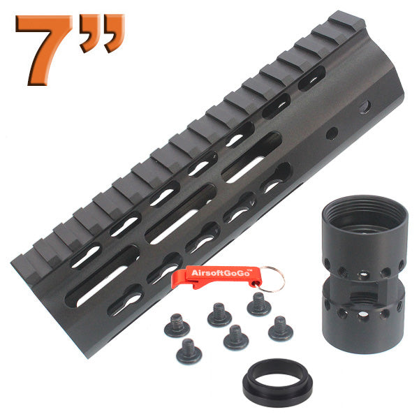 CNC Aluminum 7 Inch Key Mod Rail Handguard for Marui M4 MWS Series GBB