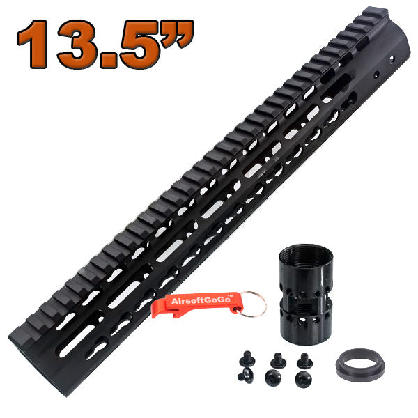 CNC Aluminum 13.5 inch Key Mod Rail Handguard for Marui M4 MWS Series GBB