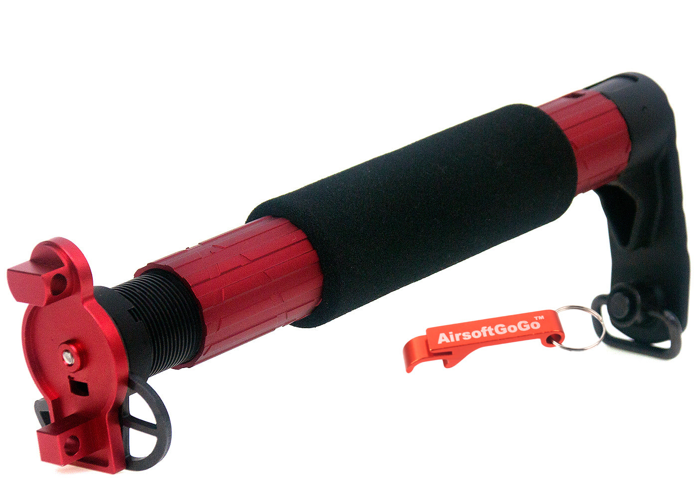 Stock pipe &amp; adapter for electric gunmarui/JG MP5K (red)